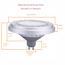 Load image into Gallery viewer, QLEE Led Dimmable GU10 AR111 Bulb Spotlight 15W 30°Beam View Angle Cool Light 6000k-6500k SMD 15LEDs AC175-265V Spot Reflector Lights 1200Lm