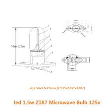 Load image into Gallery viewer, QLEE Led Filament Light 1.5w Z187 Microwave Bulb 125v / 240v 20w Equivalent Incandescent Lamps For Galanz Bosch Refrigerator Microwave Oven  Electrical Range Hood Indicator Light