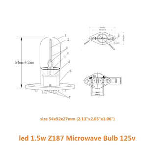 QLEE Led Filament Light 1.5w Z187 Microwave Bulb 125v / 240v 20w Equivalent Incandescent Lamps For Galanz Bosch Refrigerator Microwave Oven  Electrical Range Hood Indicator Light