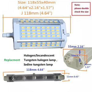 QLEE R7S LED Dimmable Bulb 30W Warm light 3000k Double Ended J type J118 R7S LED Floodlight AC120V 230v 3000LM For 200W 300w 400w 500w Halogen Replacement Lamp