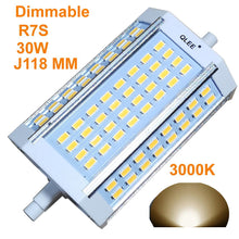 Load image into Gallery viewer, QLEE R7S LED Dimmable Bulb 30W Warm light 3000k Double Ended J type J118 R7S LED Floodlight AC120V 230v 3000LM For 200W 300w 400w 500w Halogen Replacement Lamp