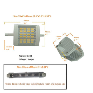 QLEE R7S LED Bulb 78mm Dimmable 10W Warm Light 3000k AC 120V 230v 1000LM Double Ended J LED Floodlight For 100W Halogen Replacement Lamp